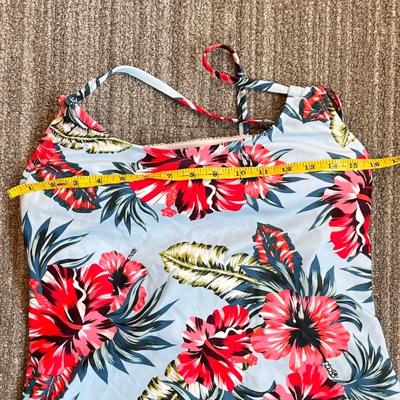 Kona Sol Swimsuit Tropical Floral One Piece XL New - Picture 8 of 9